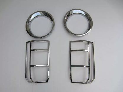 Chrome Head Tail Light Cover Trim Eyebrow for Jeep Patriot (2012-2015)