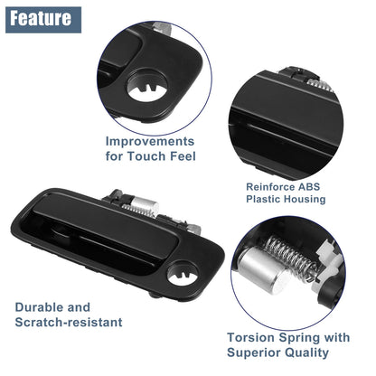 Front Left Driver Side Exterior Door Handle for Toyota Camry Black