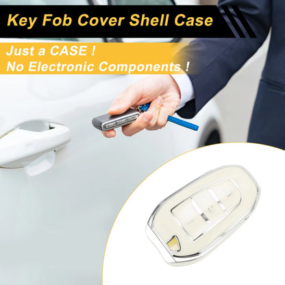 White Silver TPU Key Fob Shell Cover for Peugeot 308 (2007-2014)