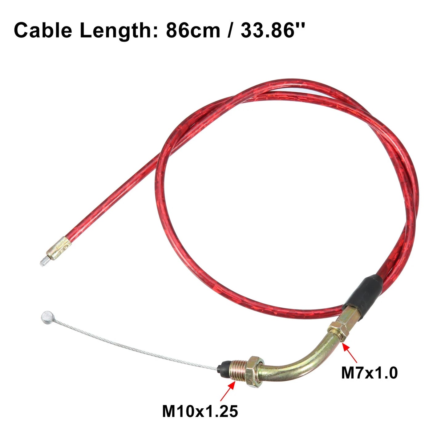 Throttle Cable 34'' Elbow Throttle Cable for 50cc/70cc/90cc ATV