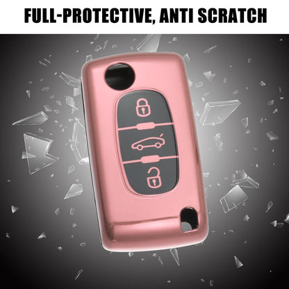 Silicone Key Fob Case Cover for Peugeot 207 307 308 407 3008 (2006-2014)