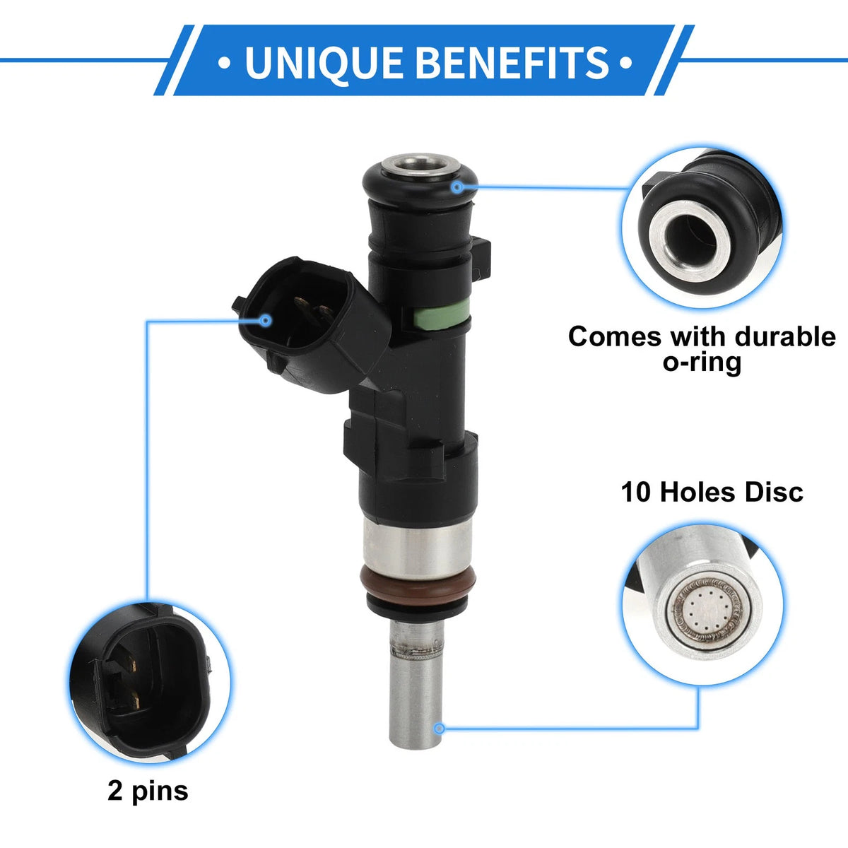 Fuel Injector for Nissan March 1.6 (2016-2021) 1 Pc Black