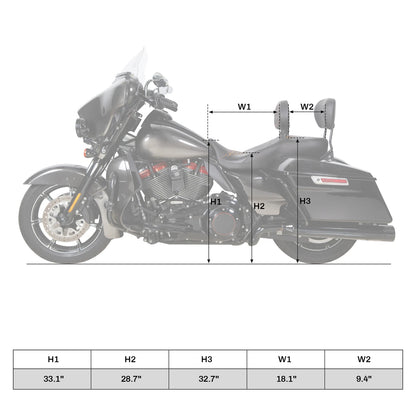 Desert Rider Passenger Seat for Harley Touring Electra Road Glide (2009-2023)