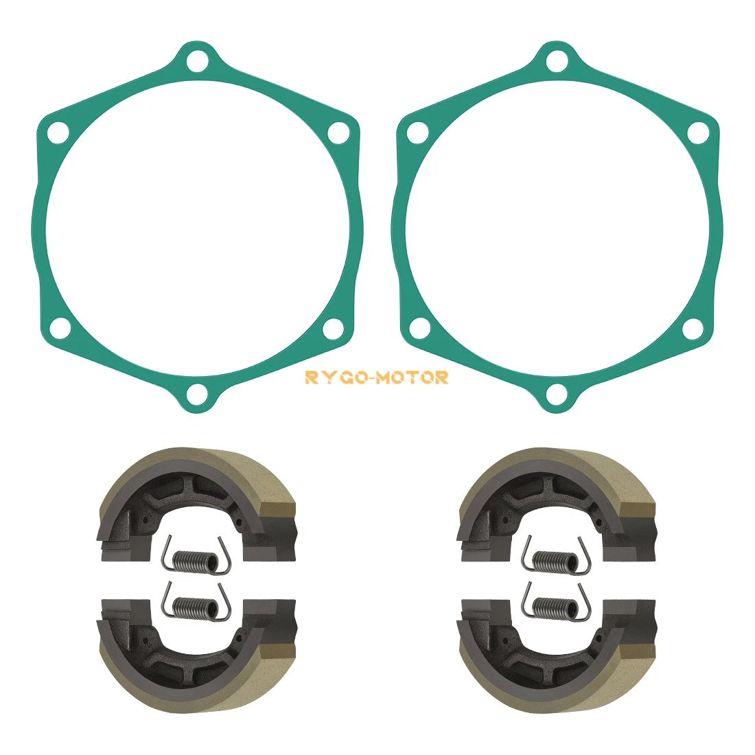 Brake Shoes 4x with Springs Gaskets For John Deere 650 670 Tractors