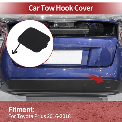 Rear Tow Hook Cover for Toyota Prius (2016-2018) - Black 1 x Cap
