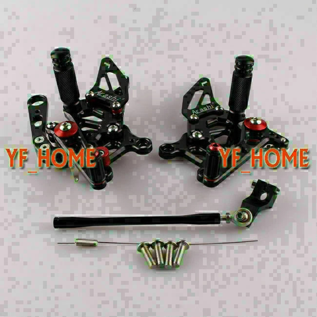 Rear Set Footpegs for Aprilia RSV4 2009-2011 - Black Motorcycle Accessories