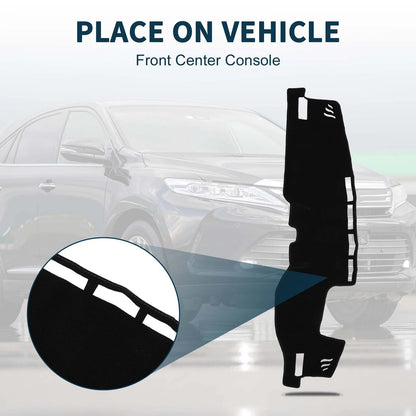 Dashboard Cover Mat for Toyota Harrier 20-24 Black 1 Set