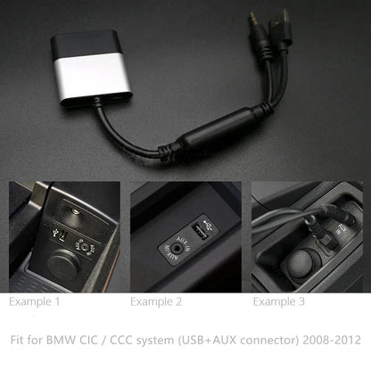 USB AUX Media Transmitter Bluetooth Adapter for BMW CIC/CCC 2008-2012