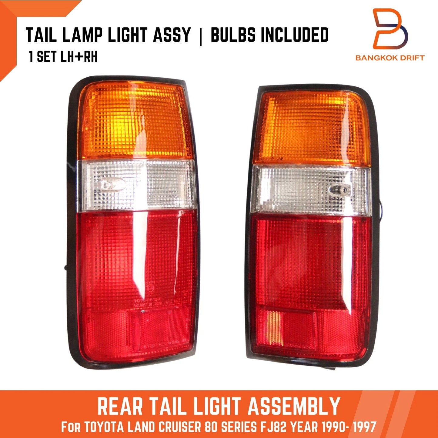 Tail Light Rear Lamp for Toyota Land Cruiser 80 Series FJ80 HJ80 (1990-1997)