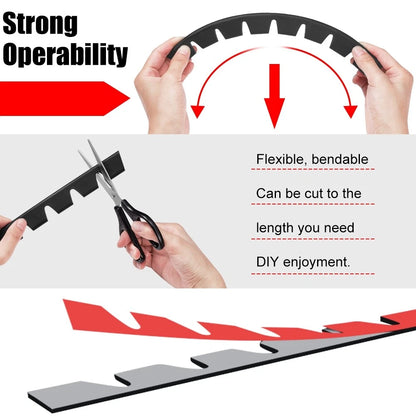 8x Universal Front Bumper Scrape Guard Anti-Skid Protector 30x2.5cm