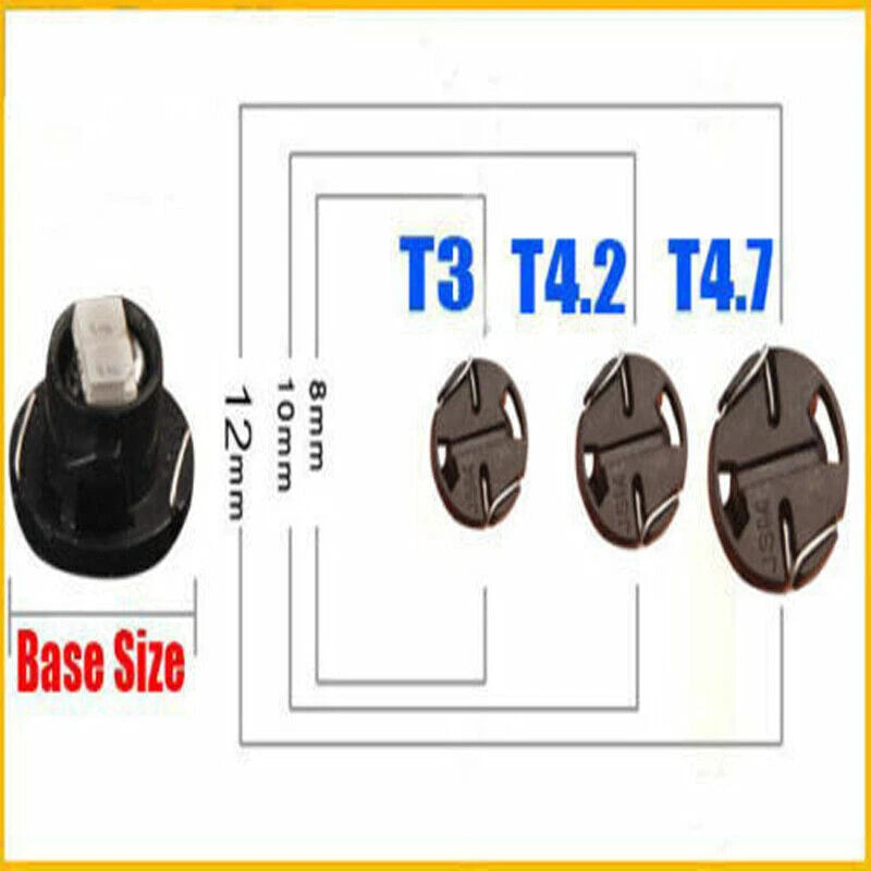 20 x White T4 T4.2 Neo Wedge 1-SMD LED Dash & Climate Bulbs