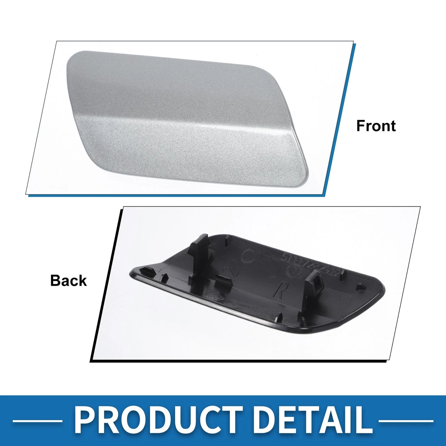 Bumper Headlight Washer Nozzle Cover Cap for BMW 640i (2012-2015)