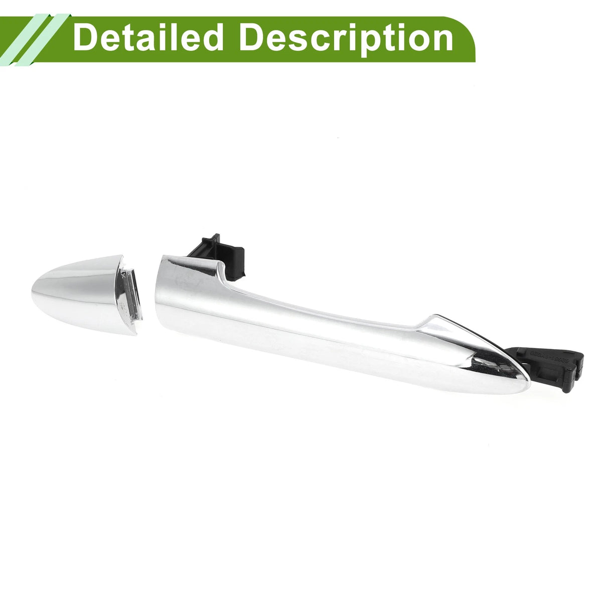 Silver Tone Rear Right Exterior Door Handle for Hyundai Kia Picanto (2011-2016)