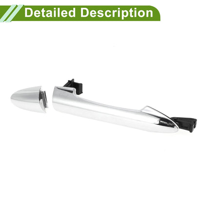 Silver Tone Rear Right Exterior Door Handle for Hyundai Kia Picanto (2011-2016)