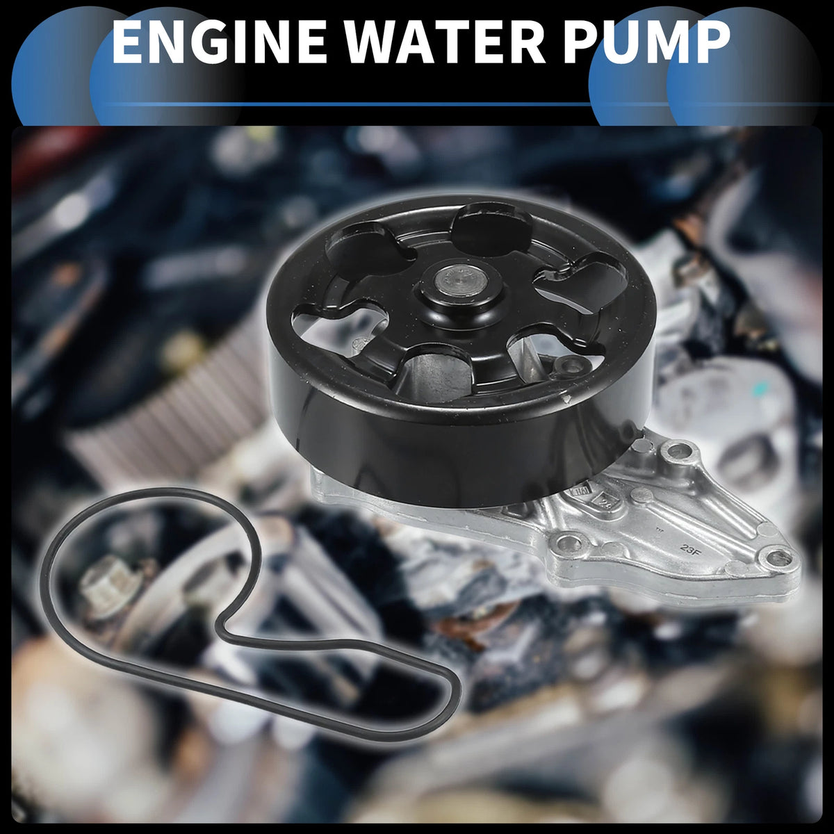 Water Pump for Acura ILX, Honda Civic (2013-2015) with Rubber Ring Kit