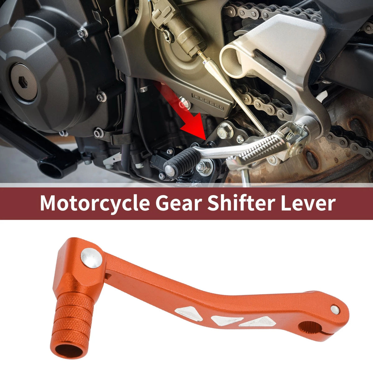 Folding Motorcycle Gear Shifter Lever for Kayo T4L Orange
