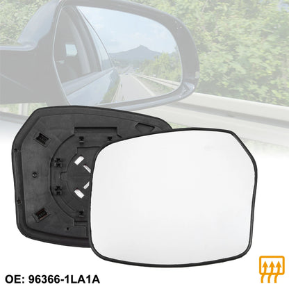 Left Heated Rearview Mirror Glass with Backing Plate for Infiniti QX56