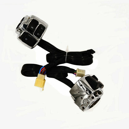 1" Chrome Handlebar Switch + Wiring Harness for Harley Sportster