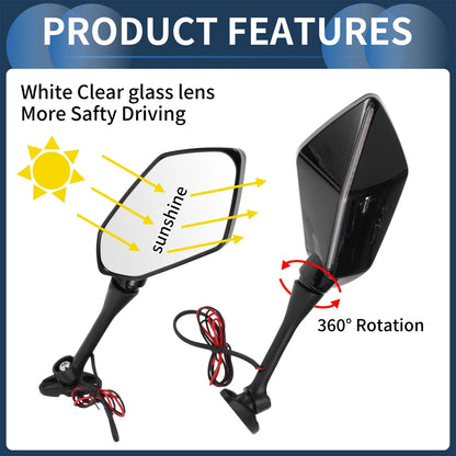 Motorcycle Rear View Mirrors  for Suzuki GSX-R600 GSX-R750 (03-17)