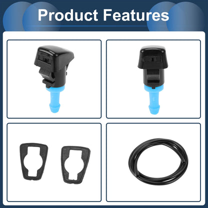 Windshield Washer Nozzle & Gasket, Fluid Hose for Dodge (Fits 2001-2006)