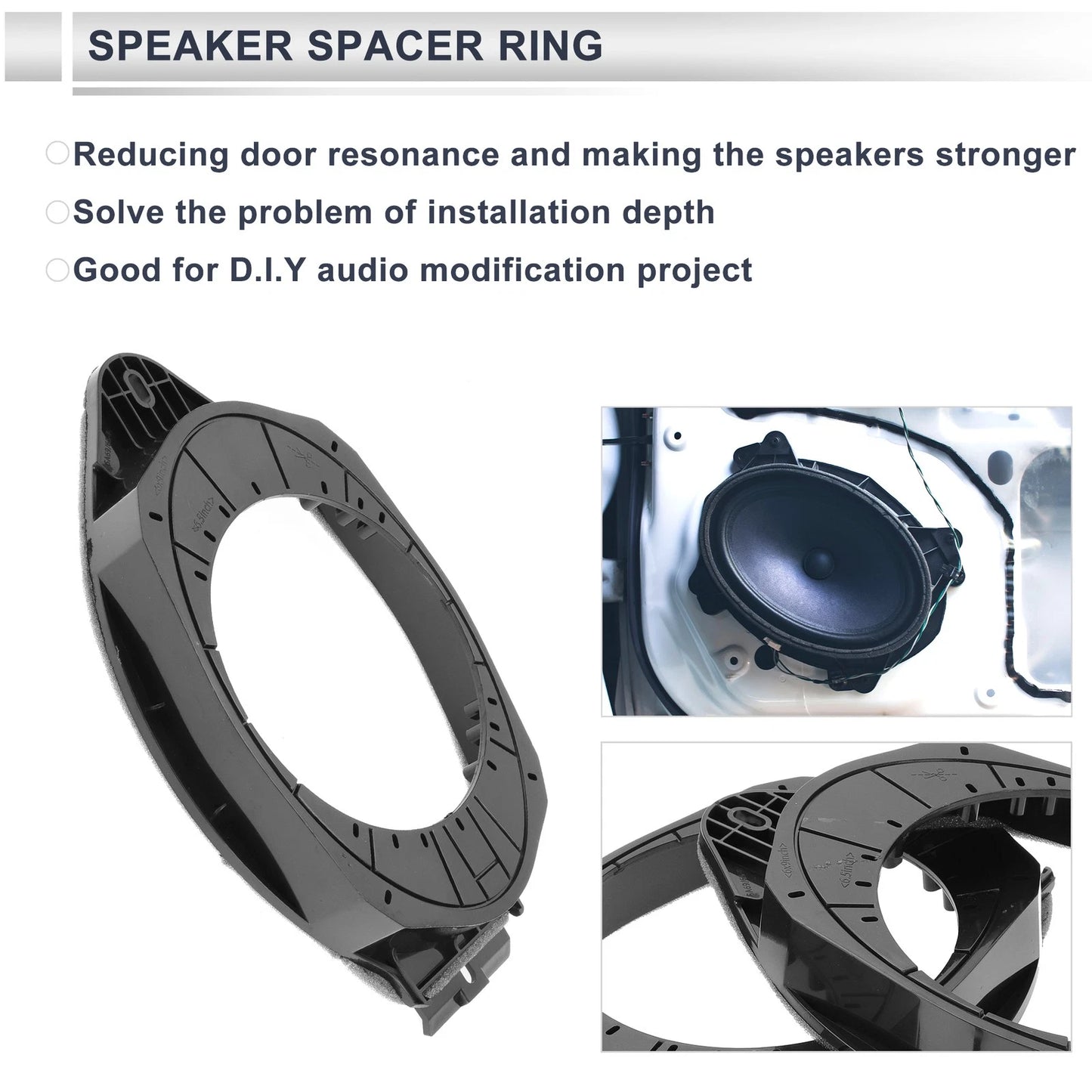 Speaker Spacer Ring Tweeter Adaptor / 2x 6x9" Buick