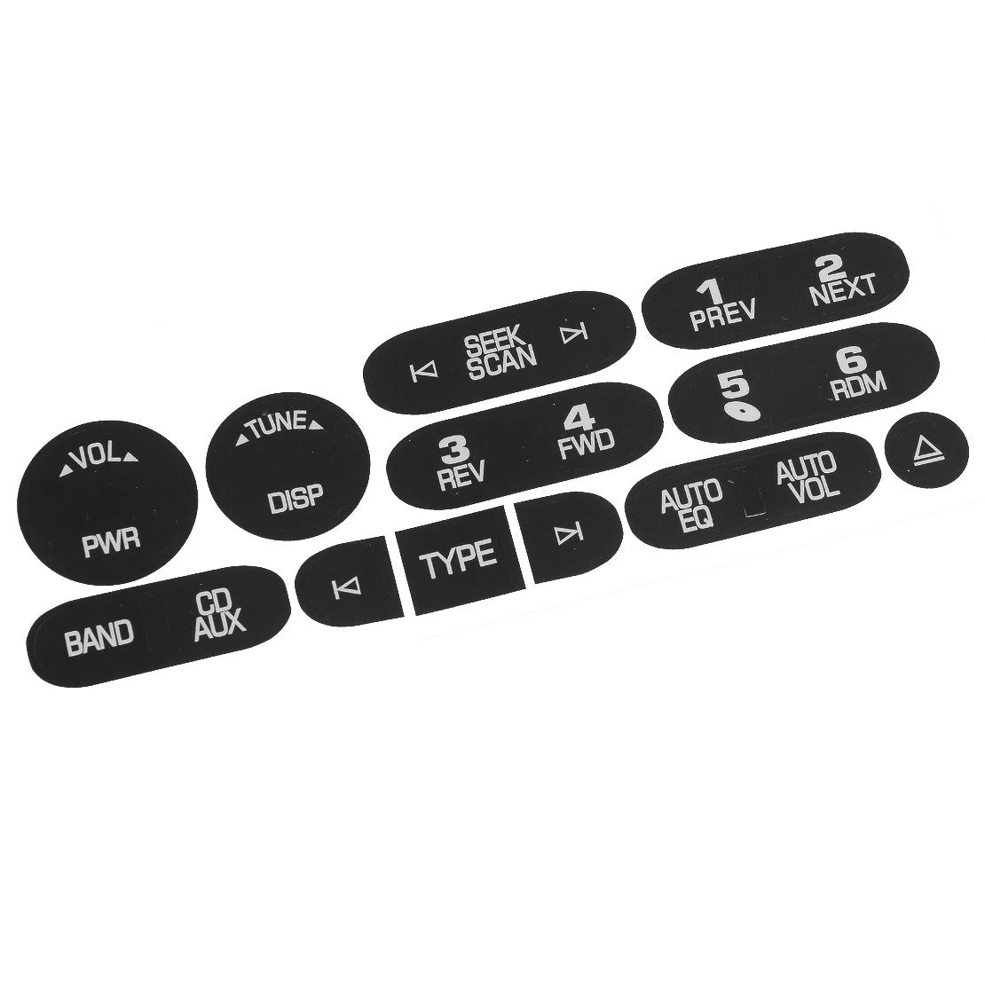 Radio Control Button Repair Kit Sticker for GMC Chevrolet (2002-2006)