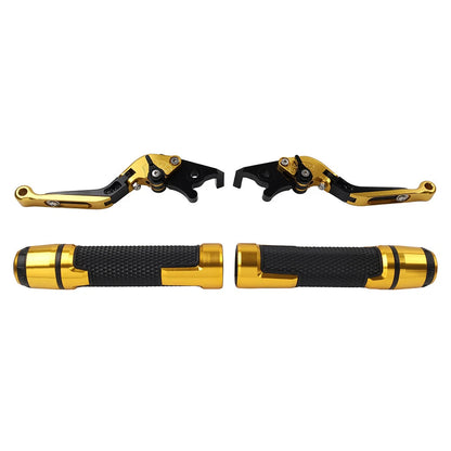 Gold Brake Clutch Lever Handlebar Grip Set for BMW F900 F900R F850GS F750GS