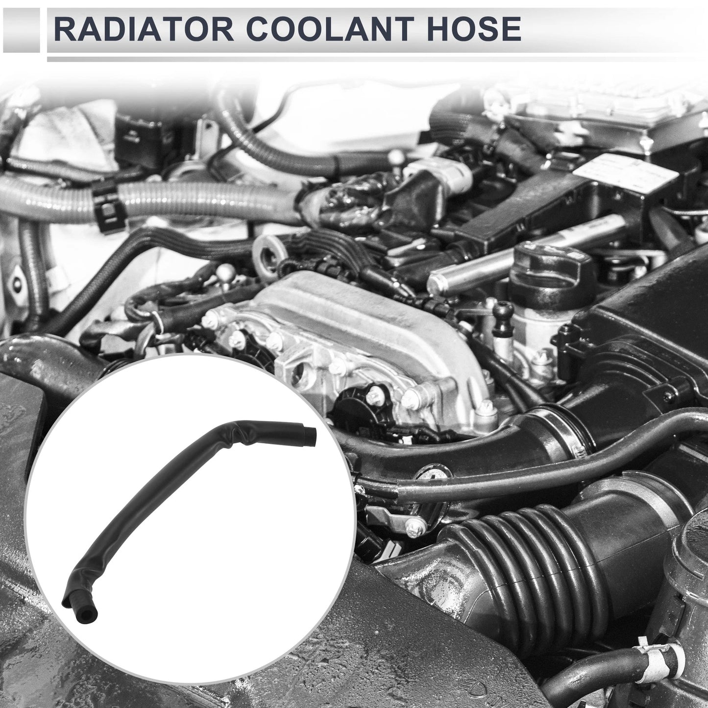 Radiator Coolant Hose for Toyota Solara (2004-2008) Rubber Black 1 Pcs