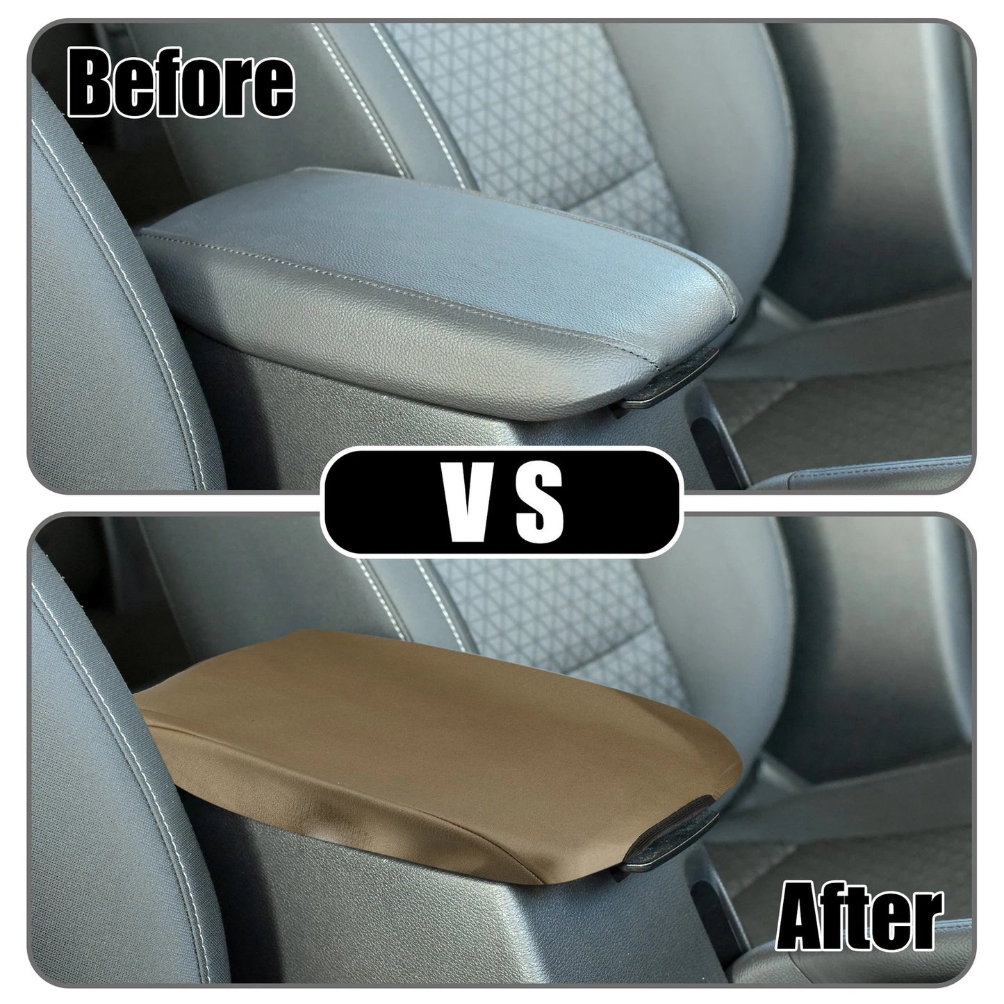 Center Console Armrest Cover for Ford Escape (2017-2019) Brown