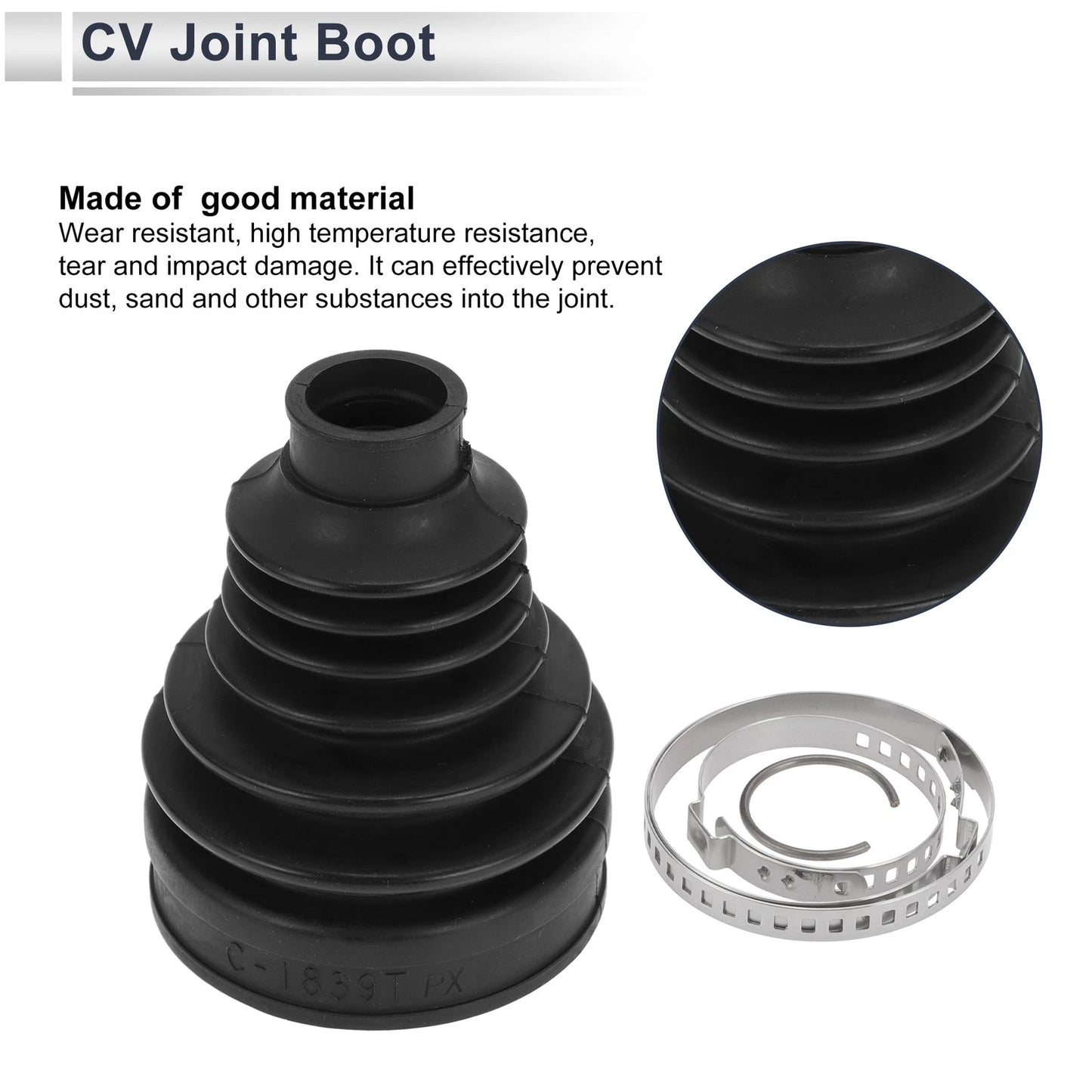 Inner CV Joint Boot Kit with Clamps for Ford Focus (2011-2015)