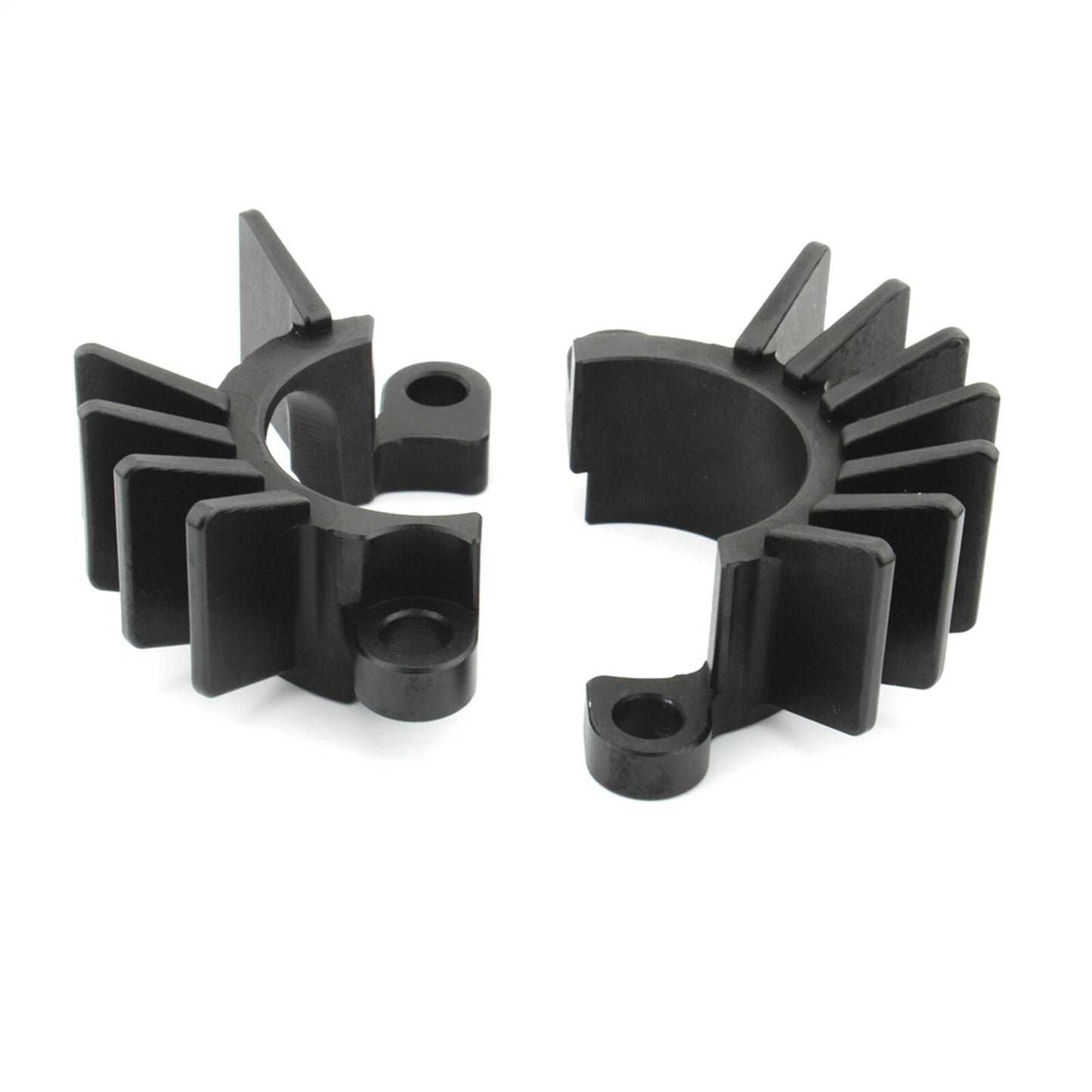 Black Finned Exhaust Pipe Clips for BONNEVILLE 900 (2017-2023)