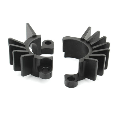 Black Finned Exhaust Pipe Clips for BONNEVILLE 900 (2017-2023)