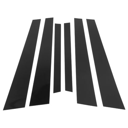 6 Pcs Black Door Pillar Window Trim for BMW 5-Series (1997-2003)