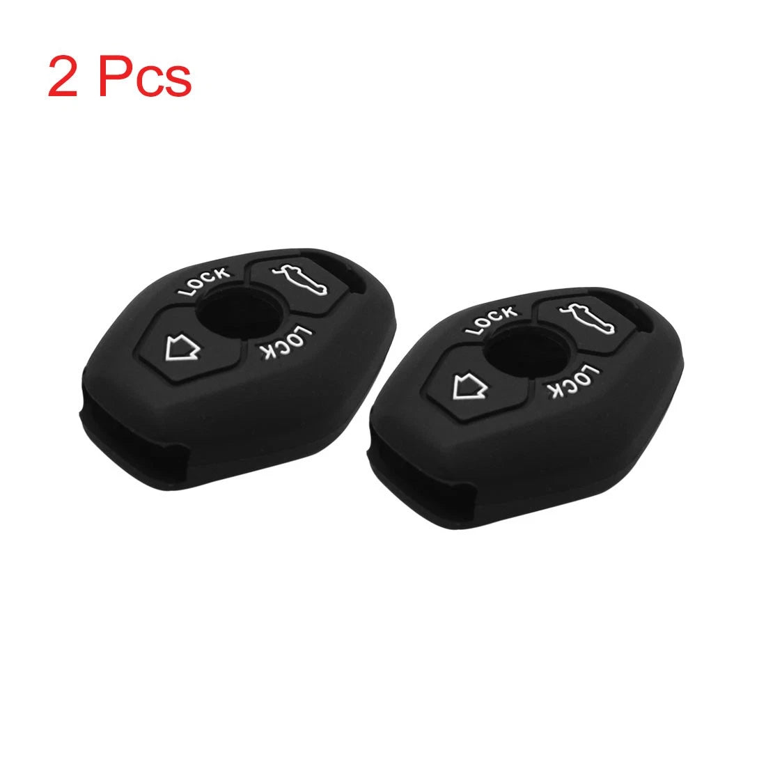 2 x Black Silicone 2 Button Remote Key Cover for BMW (No specific years)