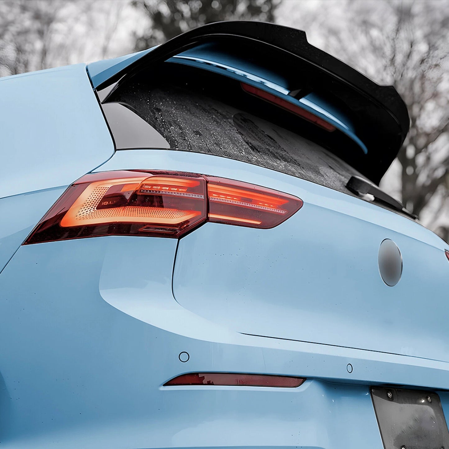 Gloss Black Rear Boot Spoiler Lip for VW Golf 8 GTI R (2021-2024)
