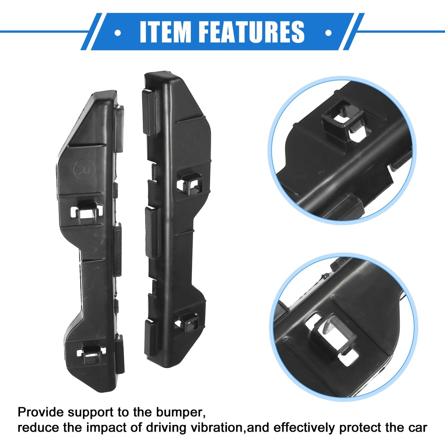 Rear Bumper Brackets for Toyota Corolla (2003-2007) - 2 x Support Covers