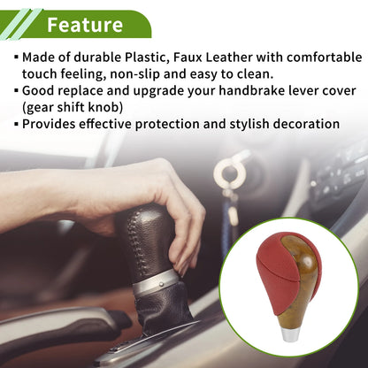 Automatic Gear Shift Knob for Lexus ES350 2007-2015 - Plastic Faux Leather Red