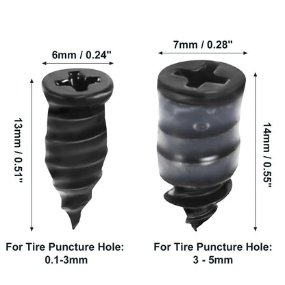 10 x Tire Repair Rubber Nail Fast Tool with Storage Box for Car Motorcycle