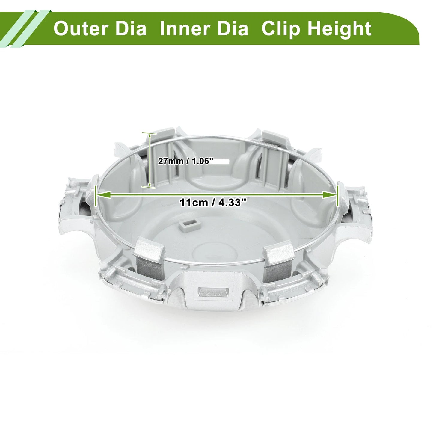 Wheel Center Cap for Toyota 4Runner (2003-2023) Silver Plastic 1 Pc