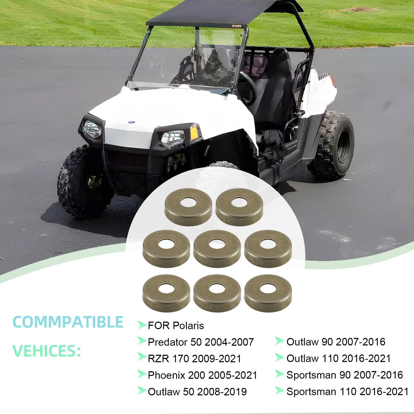 Front Arm Bushing Rubber Cap 2004-2007 for Polaris Predator 50 8pcs/set
