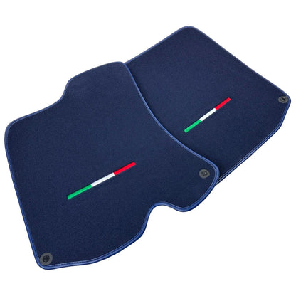 AutoWin Dark Blue Floor Mats for Ferrari Roma (2021-2024) Italian Edition