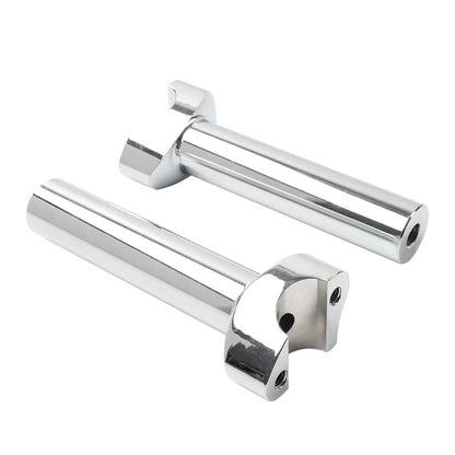 Chrome 6" Straight Handlebar Risers for Harley Heritage Softail Dyna FXD