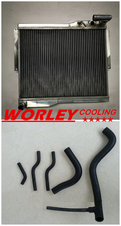 5ROWS Aluminum Radiator + Black Hose for MG MGB GT/ROADSTER (1977-1980)