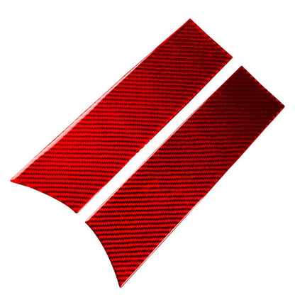 Carbon Red Console Armrest Storage Box Cover for Benz C E GLC Class (2015-2023)