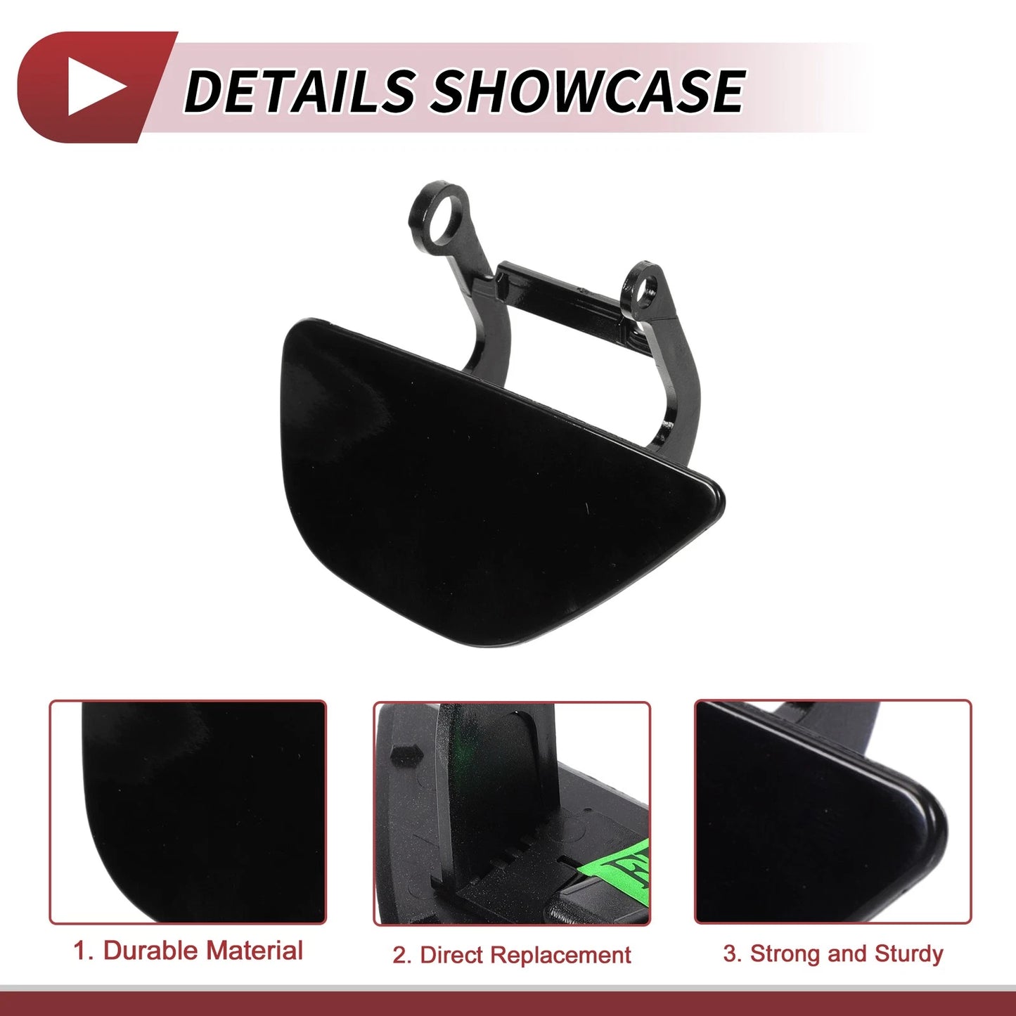 Front Left Washer Nozzle Cover for BMW 535i GT (2010-2017) Black
