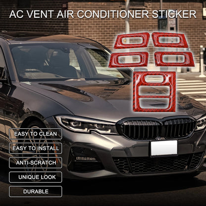 AC Vent Air Conditioner Stickers for BMW 3 Series E90 E92 E93 (2005-2012) 5 x Pcs