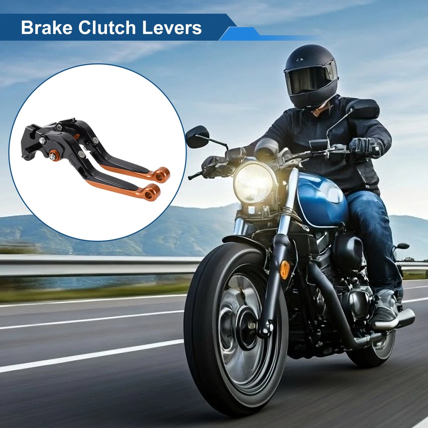 Brake Clutch Levers / Adjustable Short Long for Yamaha MT125 (2014–2021)