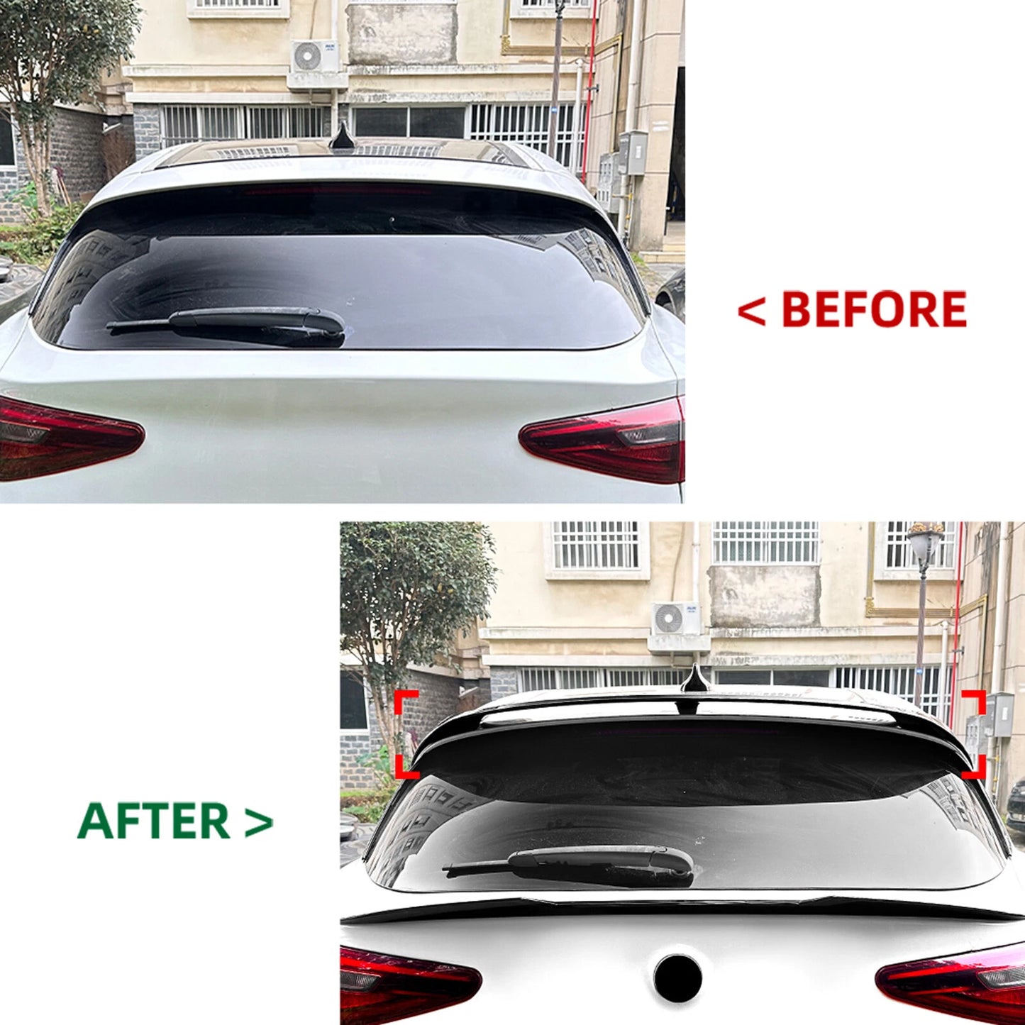 1x Gloss Black Rear Spoiler Lip for Alfa Romeo Stelvio (2018-2024)