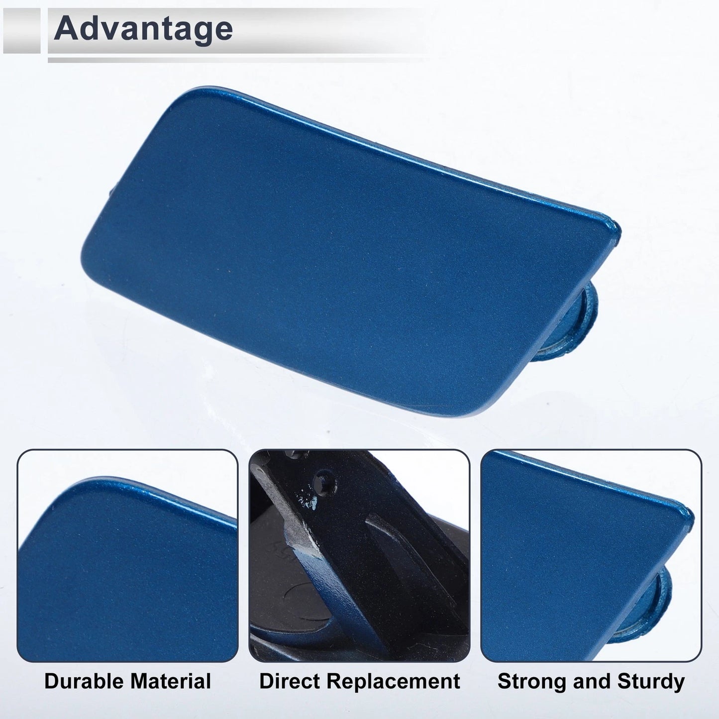 Blue Front Left Bumper Headlight Washer Nozzle Cover for BMW 335i GT (2012-2015)