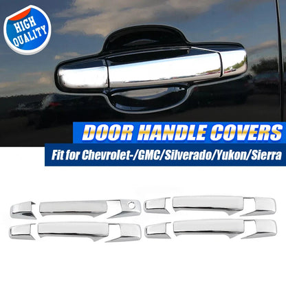 Chrome Door Handle Covers for Chevrolet Silverado 1500 2500 3500 (2007-2013)